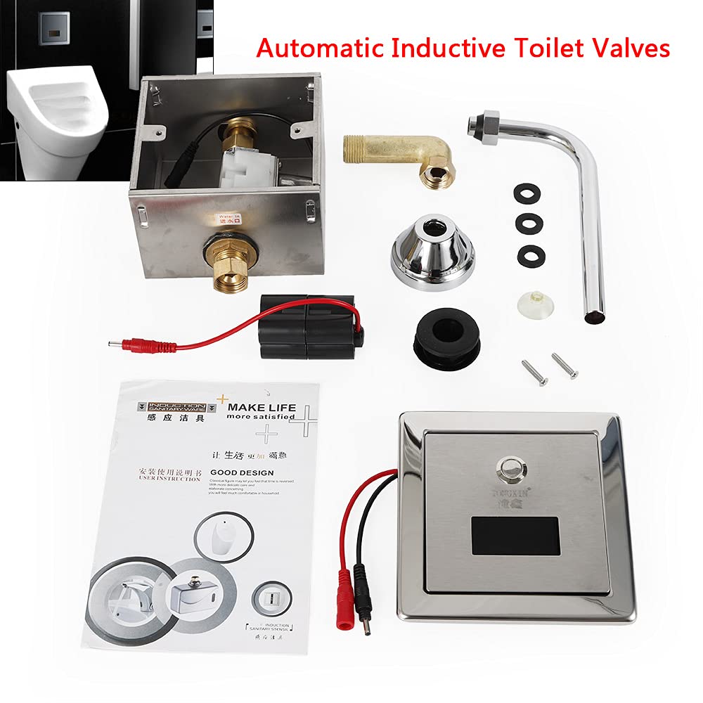 Sensor automático de urinario antisalpicaduras, ambientador de aire para inodoro automático inductivo automático para enjuagar el sensor de inodoro urinario grifos de baño