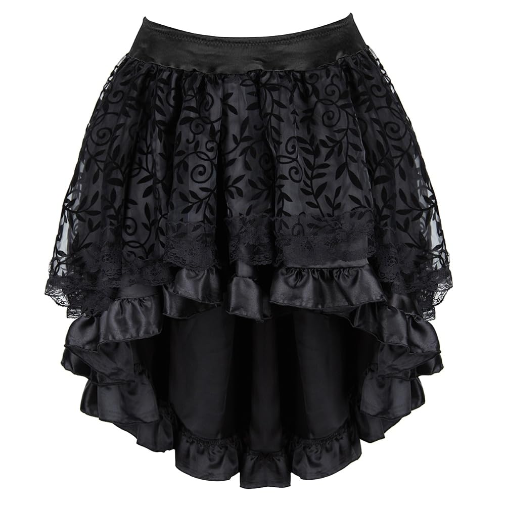 Hengzhifeng Corsetto con Gonna Donna Elegante Corpetto Costumi Halloween