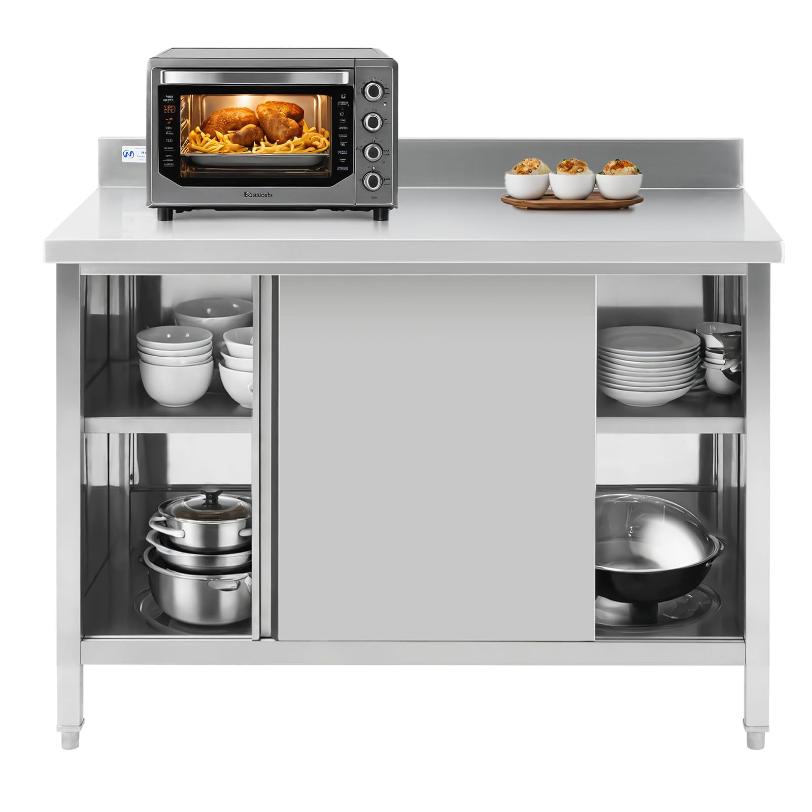 Hally Stainless Steel Cabinet, 30 x 60 inch NSF Prep Workbench