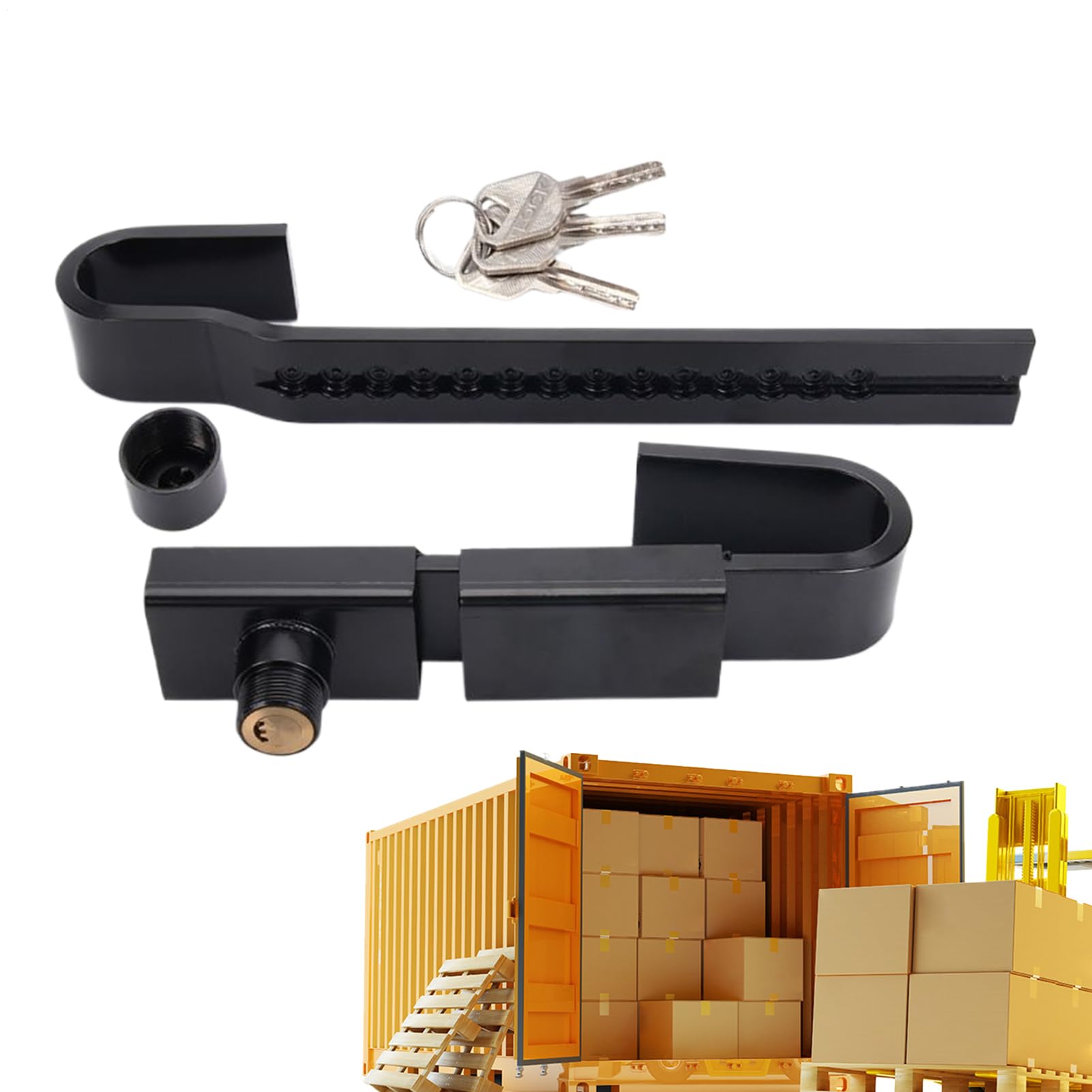 Cerraduras s Envío Candado De Acero Ajustable Antirrobo | Cerradura Puerta Remolque 3 Llaves Para Seguridad Envío Almacenamiento Logística Carga Paquetería Camión