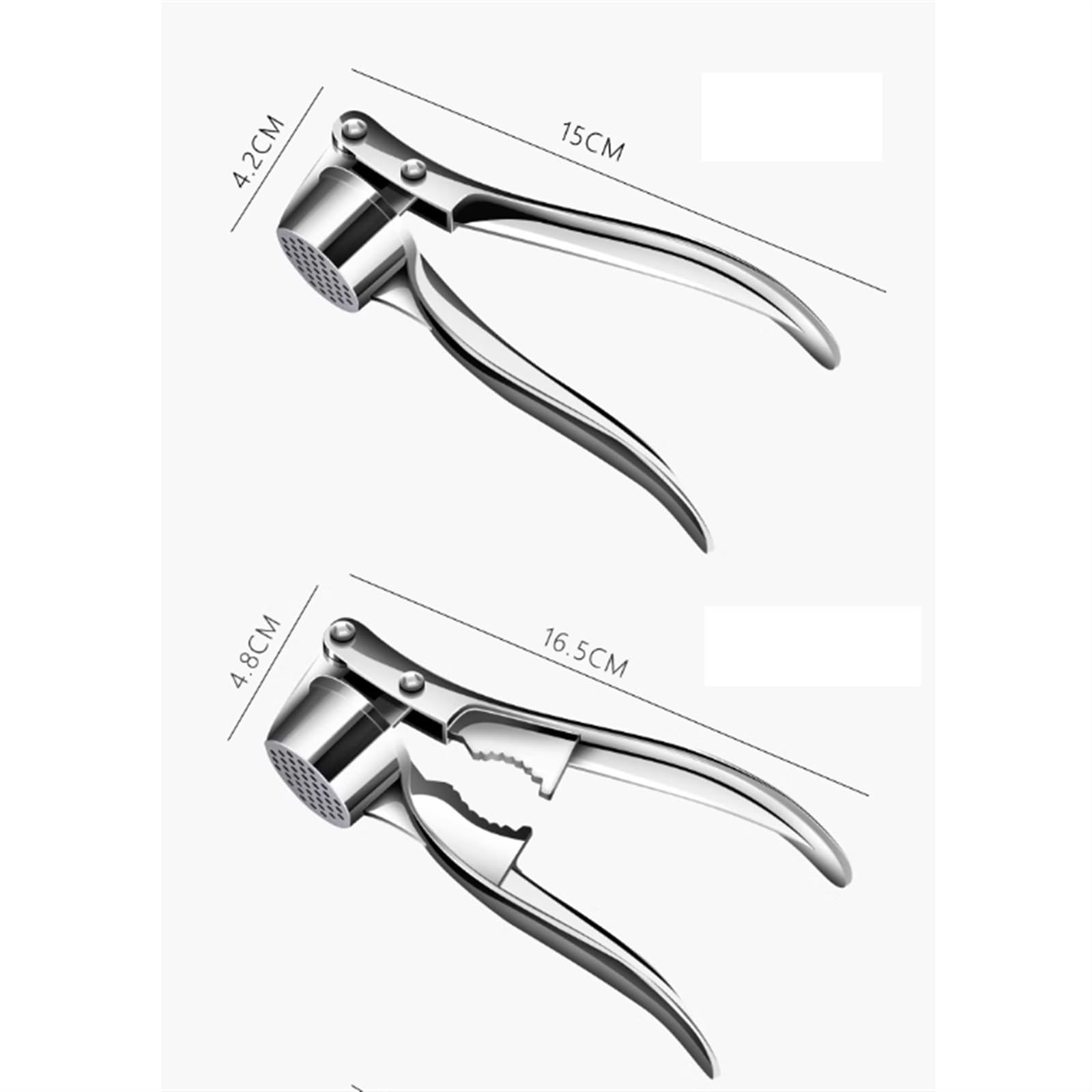 Knoblauchpresse und Zerkleinerer, rostfreie Küchenpresse mit ergonomischem Griff für einfache Reinigung, ideal für Knoblauch- und Ingwerstampfer, unverzichtbares Küchenwerkzeug