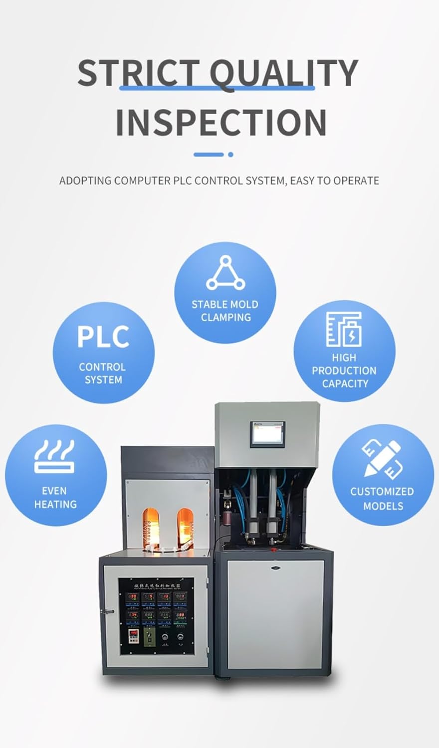 Energy-Efficient Bottle Blowing Machine Full Automatic Plastic Bottle Production Equipment High Output PET Bottles Maker with Stable Performance for Industrial Factory Use