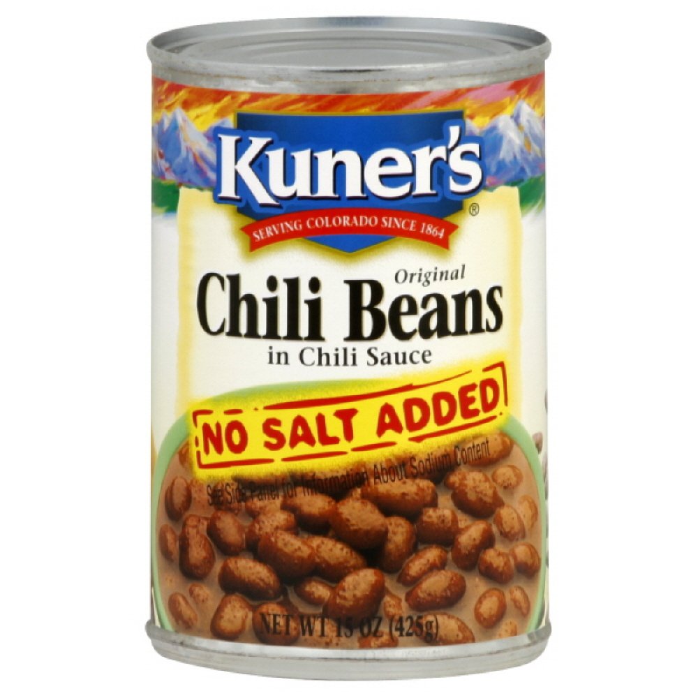 Kuner's Chili Beans No Salt, 15-ounces (Pack of12)