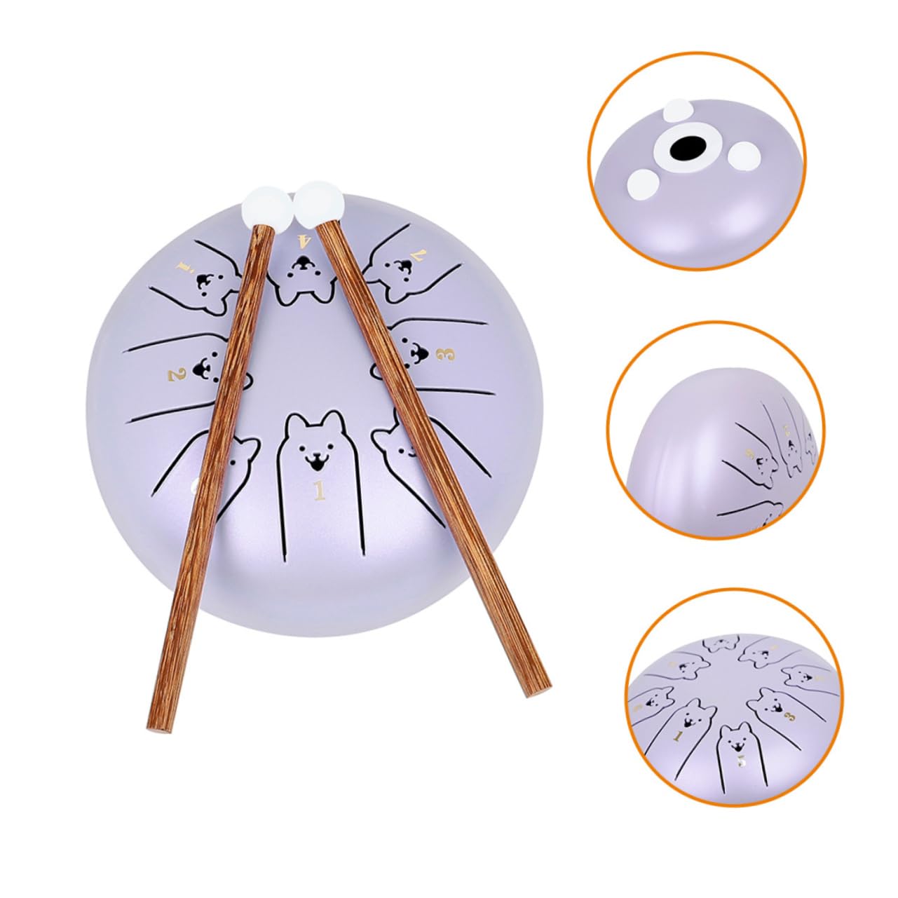 Tambor de Lengüeta de Acero Titanio Púrpura de 5, 5 Pulgadas