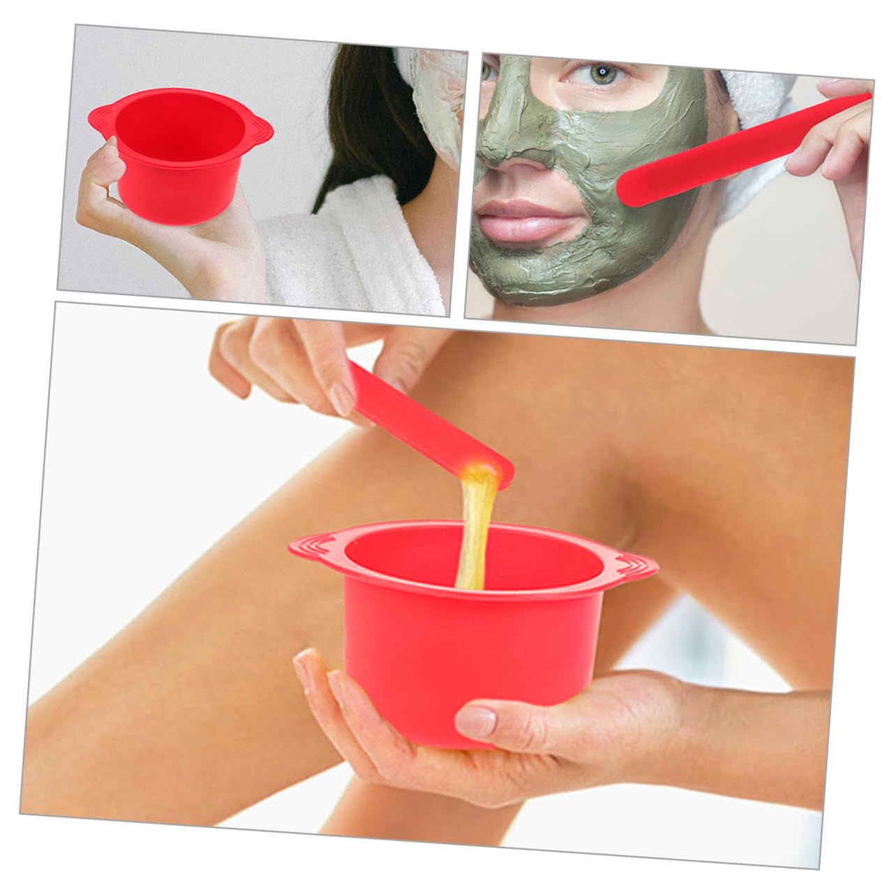 FOMIYES 2sets Hair Removal Wax Warmer Bowls Silicone Wax Warmer Liner Pot for Hair Removal