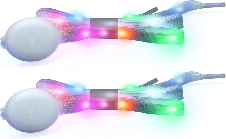 Syhood LED Light up Shoe Laces Nylon Flashing Shoelaces