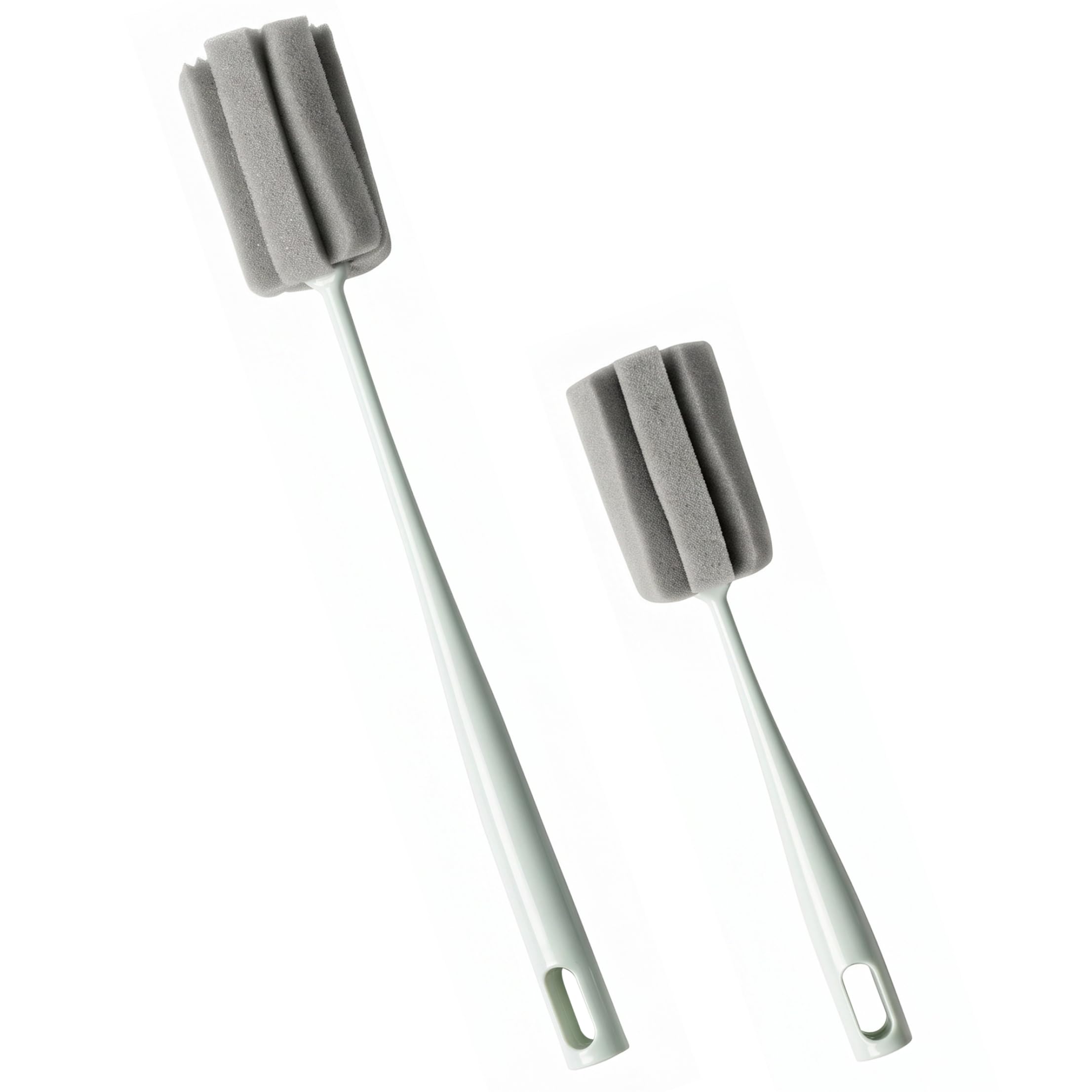 2Pcs Sponge Bottle Brush Set, Short & Long Cleaning Brushes for Cups, Bottles, Mugs & Water Bottles, Random Color
