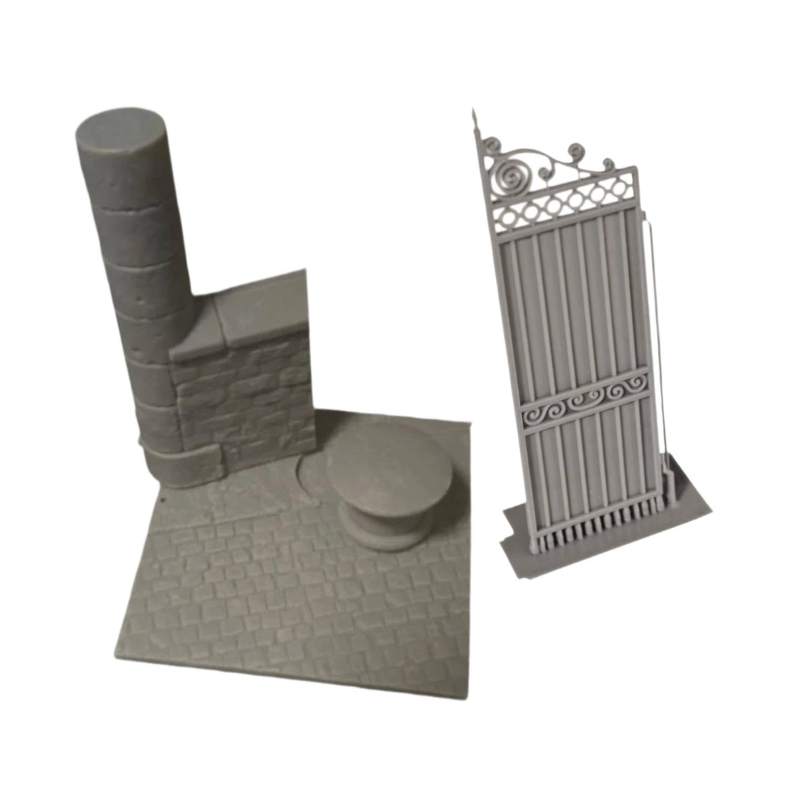Modello di Cancello E Muro Fai-da-Te in 1/35 per Modellismo Edile, Scenari Fai-da-Te E Decorazione di Tavoli da Gioco con La Sabbia.