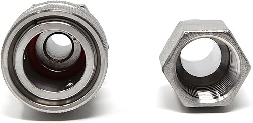 Miniatura 2 de Manguera de púas de desconexión rápida de acero inoxidable 304 con juego FPT para elaboración casera Mash Tun (púa hembra/FPT hembra) Fácil de usar