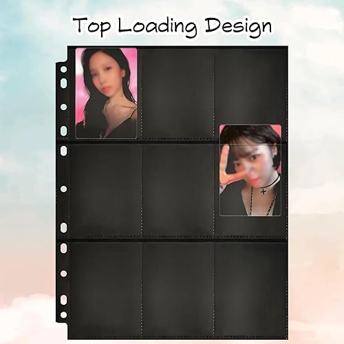 Miniatura 3 de 900 páginas de bolsillo para tarjetas de intercambio de 50 paquetes, 9 bolsillos, 2.7 x 3.7 pulgadas, fundas ultra transparentes de doble cara para