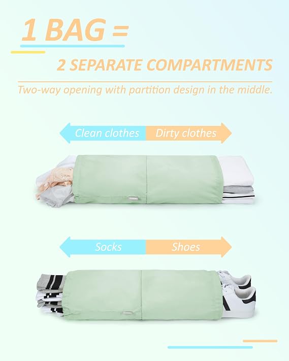 BAGSMART 6pcs Compression Travel Packing Cubes for Suitcases Backpack