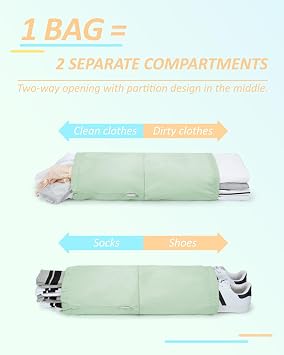 BAGSMART 6pcs Compression Travel Packing Cubes for Suitcases Backpack