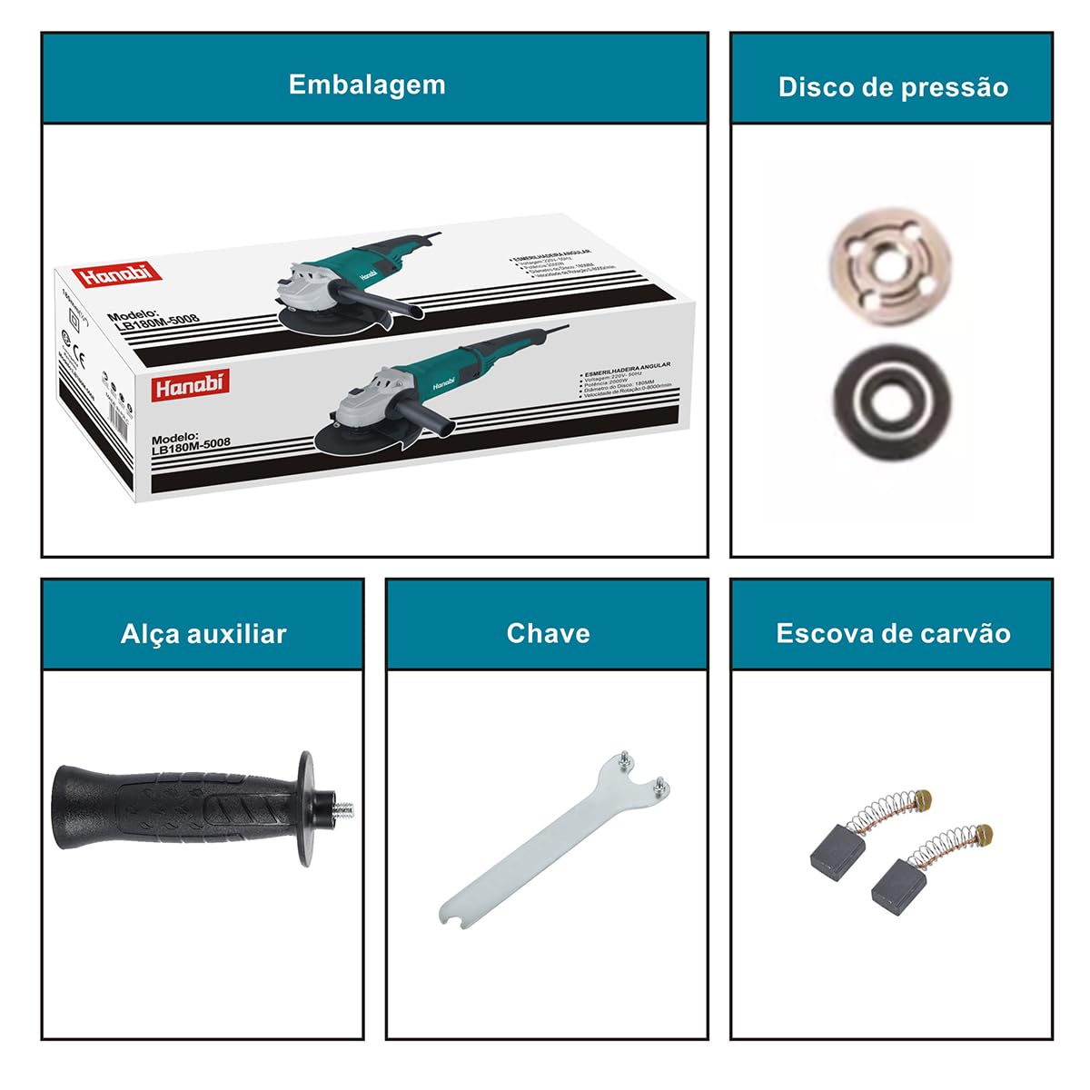 XXL Kimberly 新品 Esmerilhadeira Lixadeira Angular 180mm 2000w Professional 8000 rpm