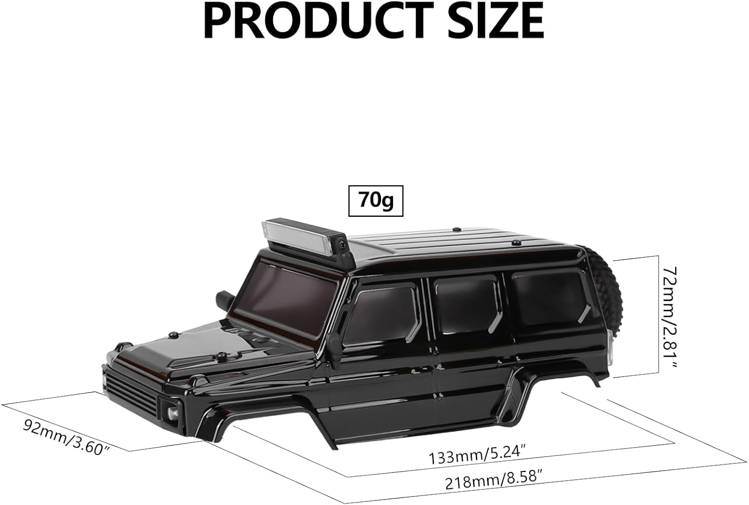 SCX24 Body PC Body Front Rear Magnetic Stand with Lights for Bronco JLU C10 Basecamp SCX24 Upgrades 1/24 RC Crawler