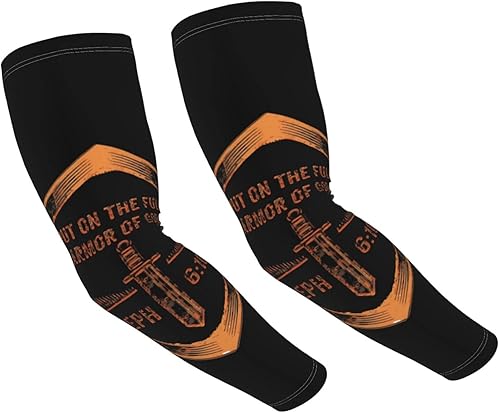 BYOOTI Armor of God Christian Bible Verse Religious Cooling Arm Sleeves Unisex Sports Tattoo Sleeve Cover