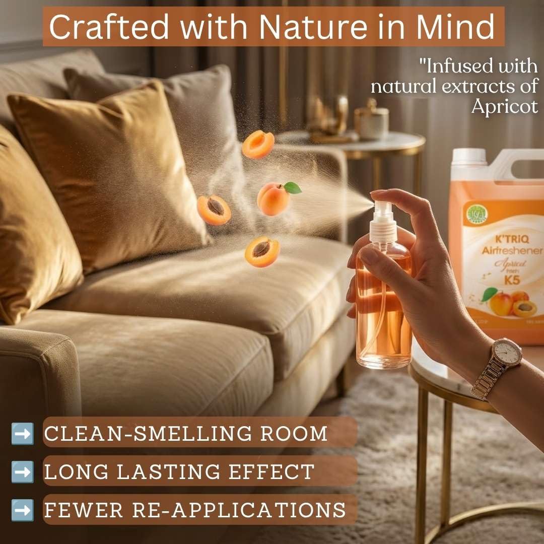 Air Freshener | Apricot Fragrance | Ultra Fresh Room Freshener for Home | Air Freshener for Bathroom | Air Fresheners 5 Litre, Can Pack of 1 | Long-Lasting Air Fresheners Spray for Daily Use. 4