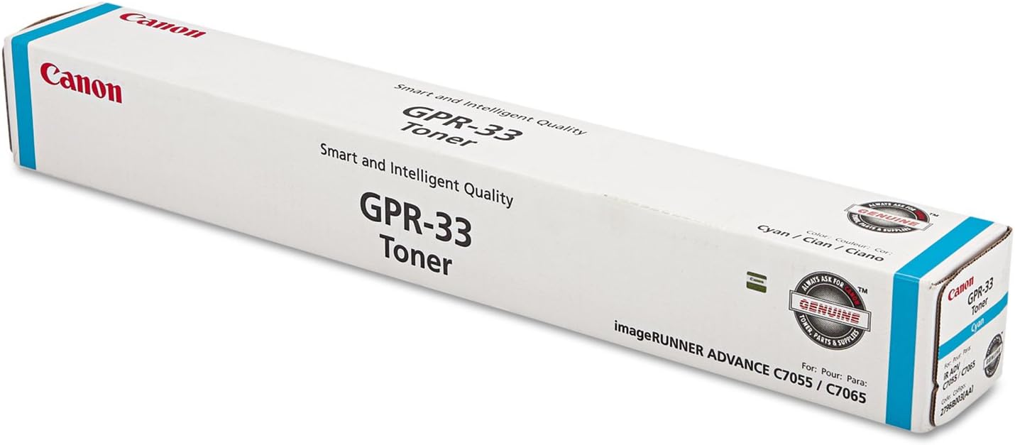 Canon 2796B003AA (GPR-33) Toner Cartridge, Cyan - in Retail Packaging