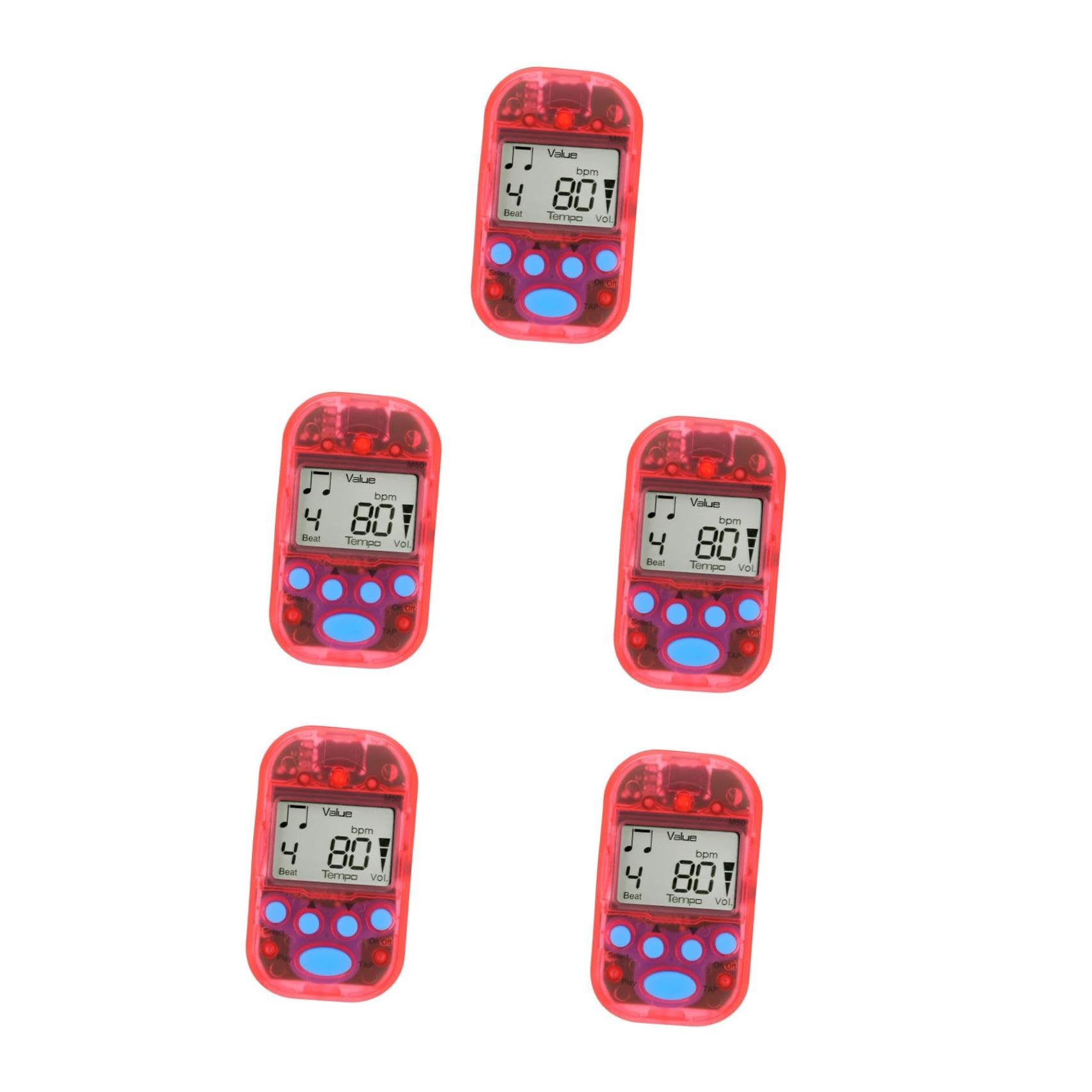 ibasenice Lot De 5 Mini Métronomes Électroniques Universels Pour Guitare Pour Débutants Et Professionnels