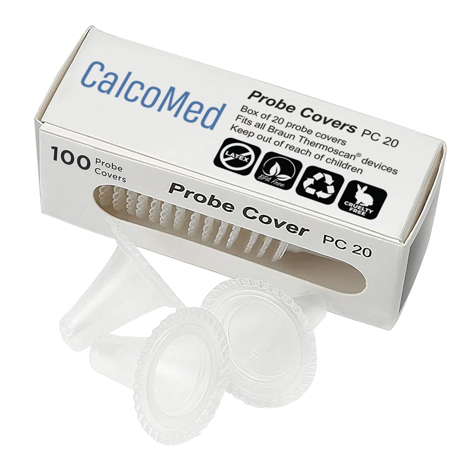 100 Ersatzschutzkappen für Braun Thermoscan Thermometer T1010 / 2020 138273