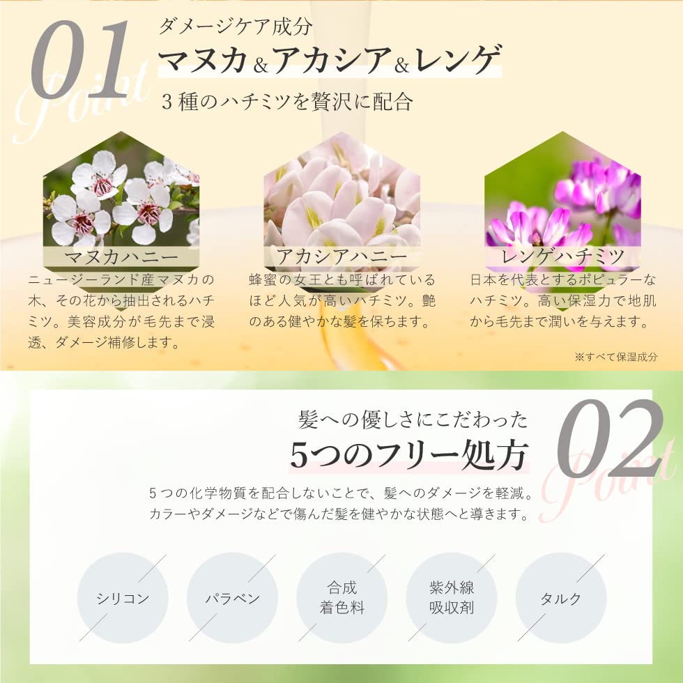 Amazon | ディブ 3種のハチミツシャンプー 本体 450ml | ディブ