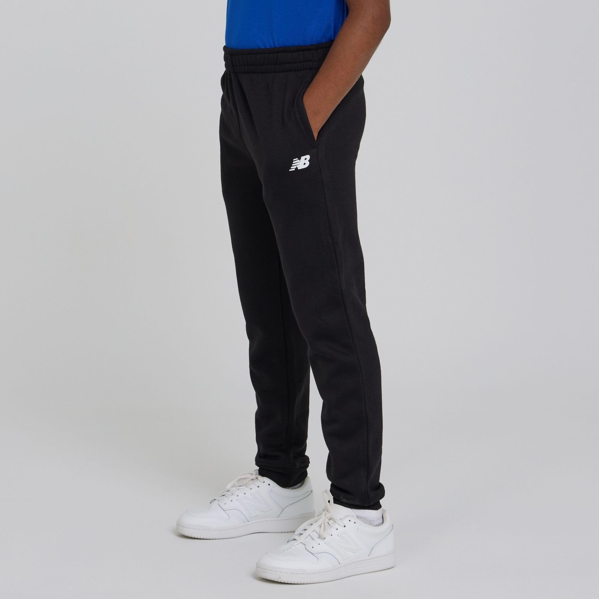 New Balance Tuta per ragazzi e bambini, 3 pezzi, felpa con cappuccio, t-shirt, jogger, in morbido pile misto cotone (2T-12)