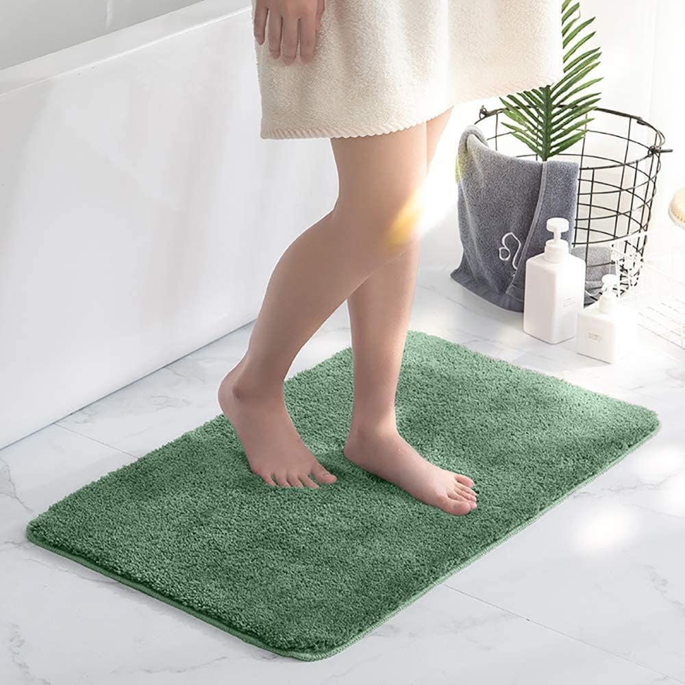 Sixmomy Bathroom Rugs Non Slip Extra Soft Fluffy Bath Mat Absorbent Bathmats Machine Washable, 24 x 40 inch : Home & Kitchen