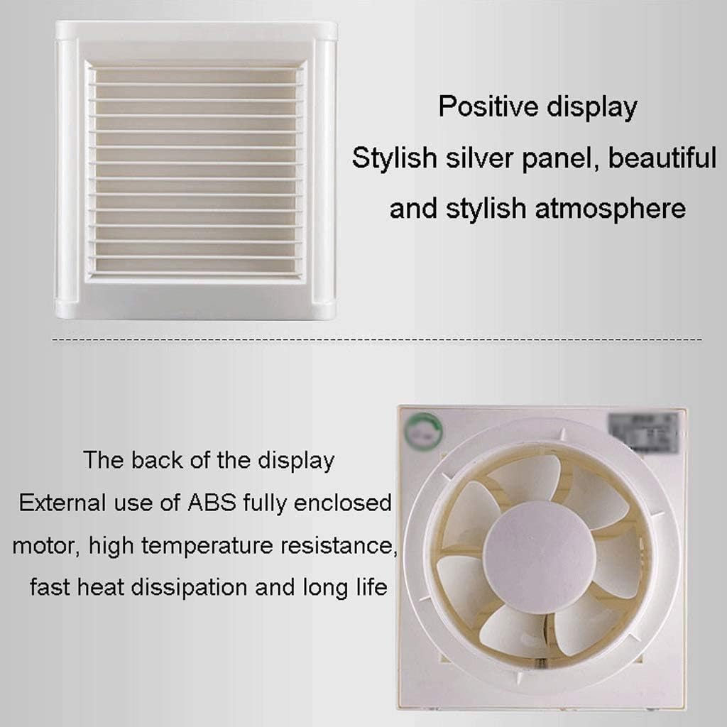 Quiet Exhaust Fan，Ventilation Fan, White Square or Wall-Mount for Bathroom Glass Window