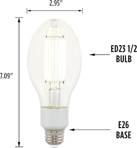 Miniatura 3 de Westinghouse 5250000 Bombilla LED de filamento de alto lumen de luz diurna ED23.5 de 14 vatios (equivalente a incandescente de 125 vatios), base