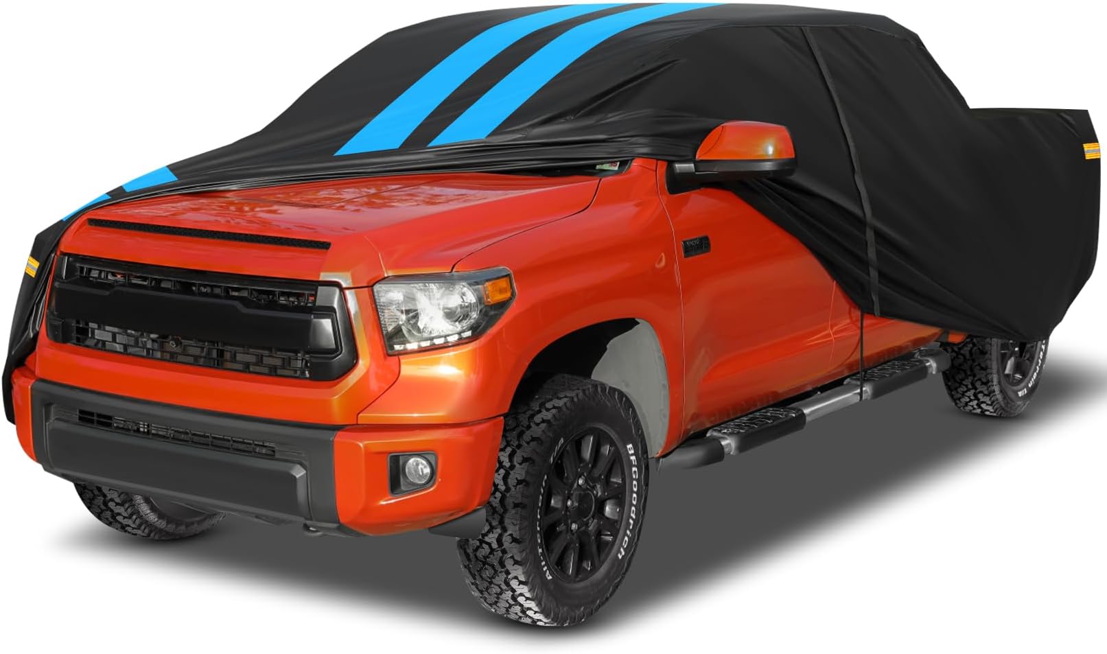 Sailnovo Truck Cover Custom Fit for Chevy Silverado Waterproof All Weather Snowproof UV Protection Windproof Outdoor Pickup Truck Cover 10 Layers with Door Zipper, Cotton Lining, Reflective Strip