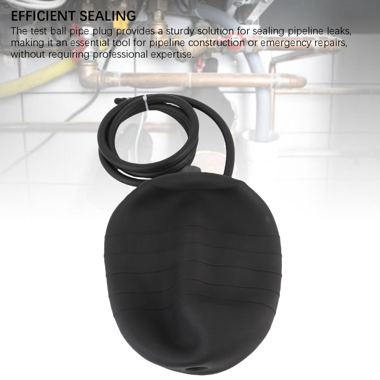 TOPINCN Tappo per Tubi Gonfiabile, Tappo di Prova per Fognatura in PVC, Tubo di Prolunga Ad Alta Elasticità, Palloncino di Prova in Gomma per L'ispezione delle Condotte Fognarie per Il (L)