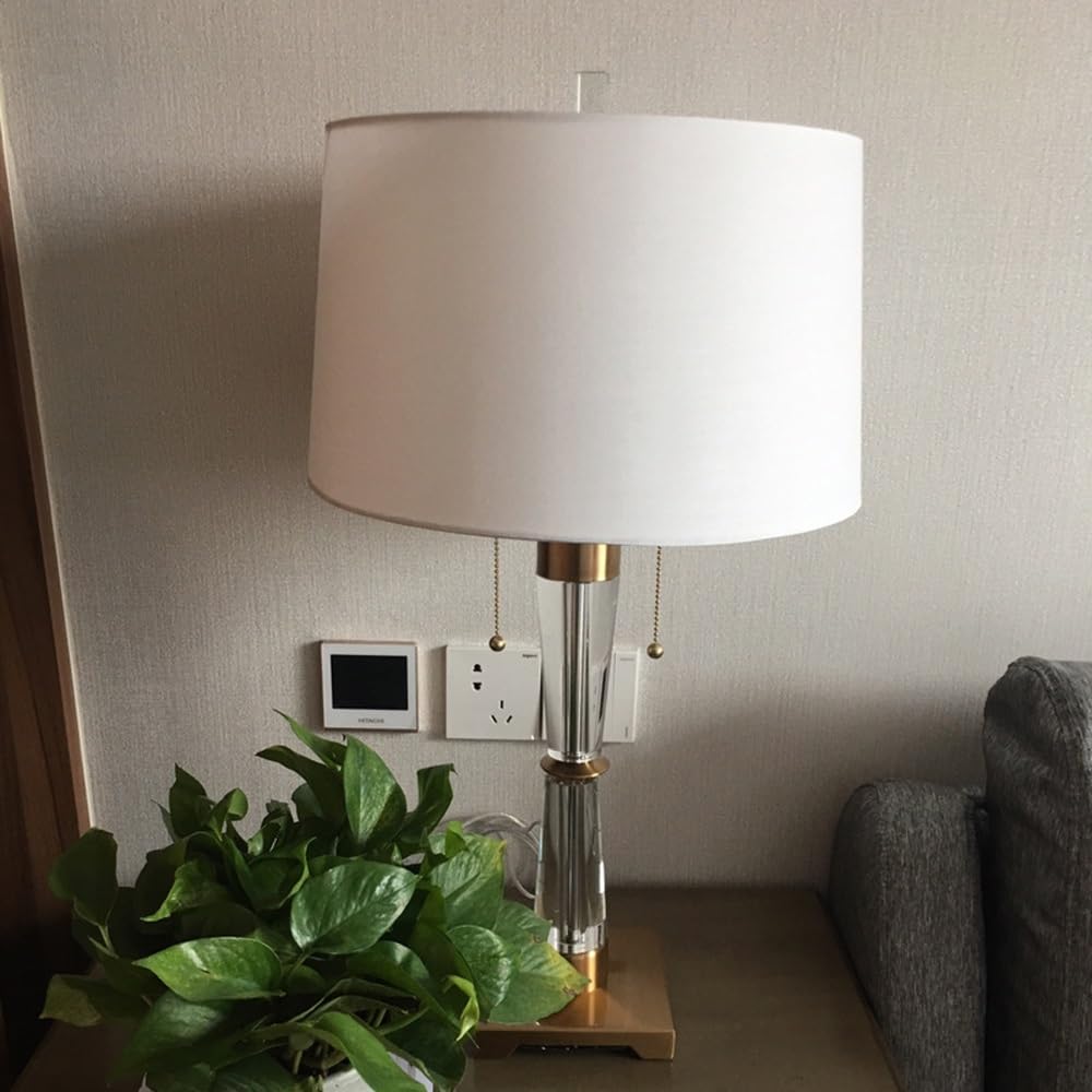 Genérico Lámpara de mesa de noche de cristal posmoderna