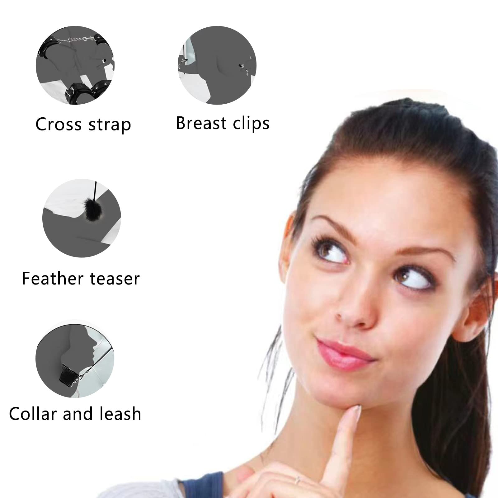 BDSM Restraints Sex Toys 27pc Bondage Restraints Set Fetish Bed Restraints Kits for Beginners,Gang Ball Play, Vibrators Massagers, Bondage kit for Couples Sex