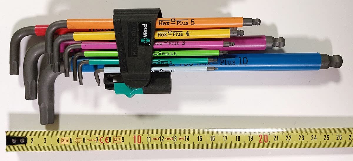 Wera Tools 05073593001 950 SPKL/9 SM N SB Long ARM HEX Key Set, One Size, Multi photo review