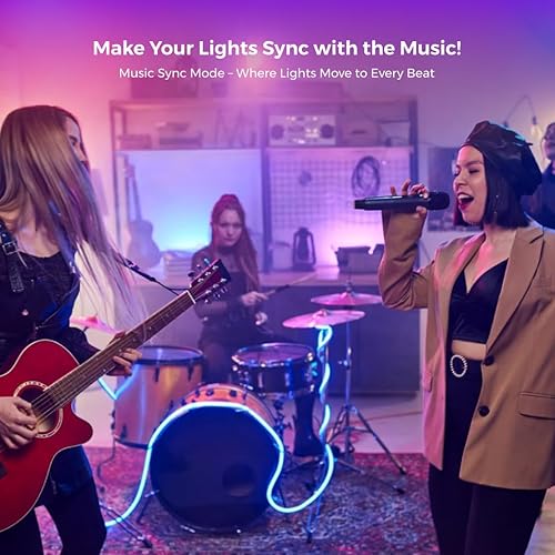 Miniatura 5 de Paquete de 2 bombillas inteligentes, LED A19 que cambian de color (800 lúmenes), WiFi y Bluetooth, sincronización de música, compatible con Alexa y