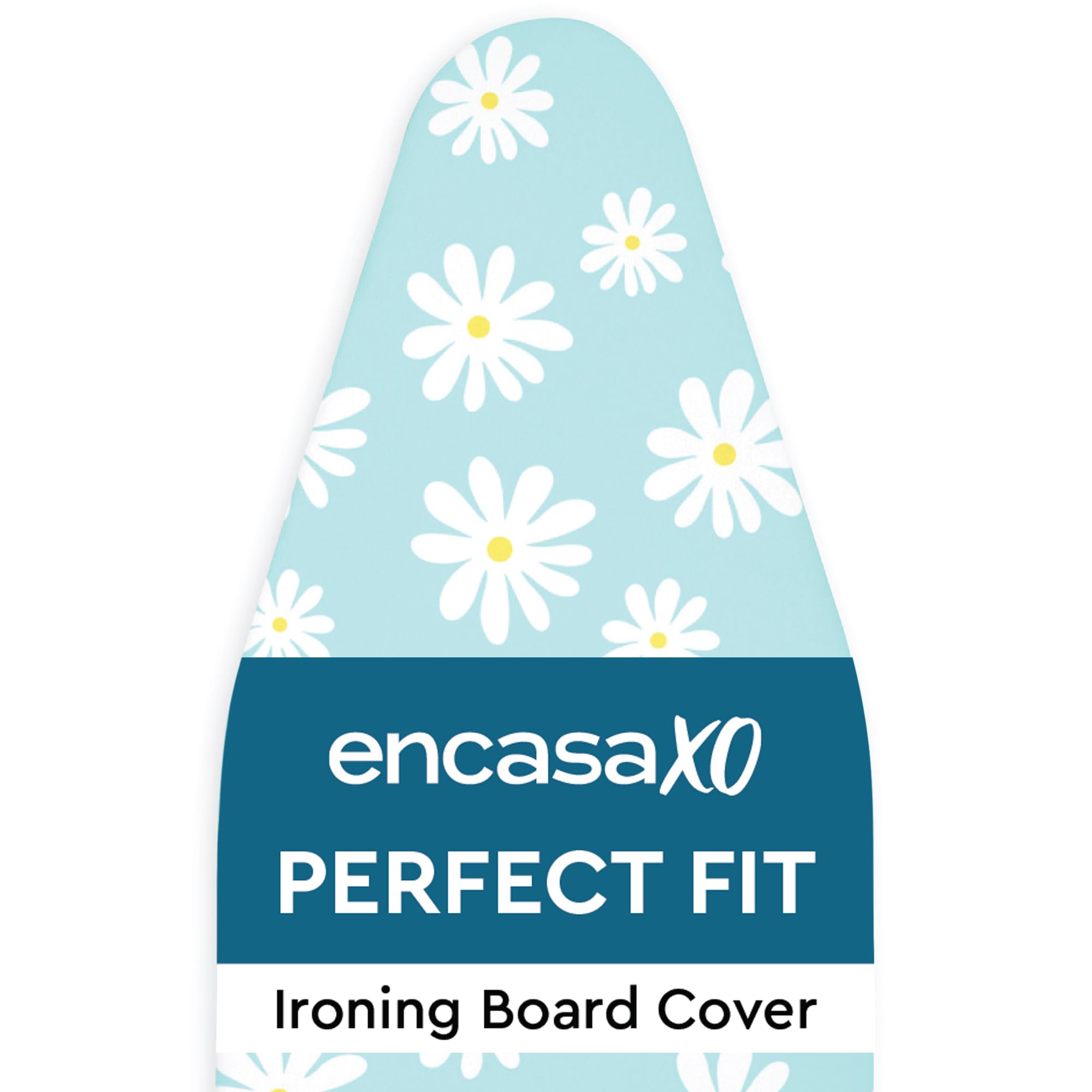 Encasa XO Ironing Board Covers and pad 125x46 cm- Thick 3mm Felt Padding, Drawstring Tightening & Lock, Heat Reflective, Scorch & Stain Resistant, for Wide Ironing Board - Grey Tiles — view 24