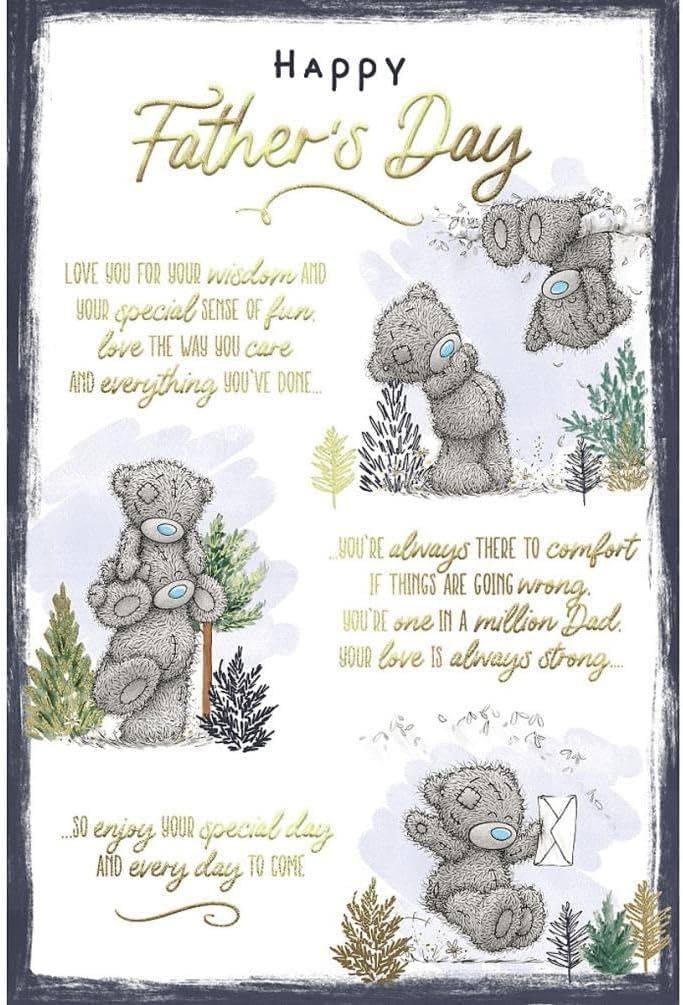 Me to You Tatty Teddy Father's Day Card 'One in a Million Dad' 6x9in - Official Collection