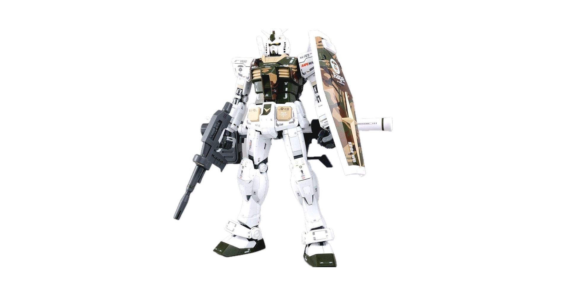 【希少・限定品】AAPE RX-78-2 GUNDUM GRN-CAMO 🔥 Bandai MG 1/100 AAPE RX-78-2 Gundam Grn-Camo Ver 3.0 NEW