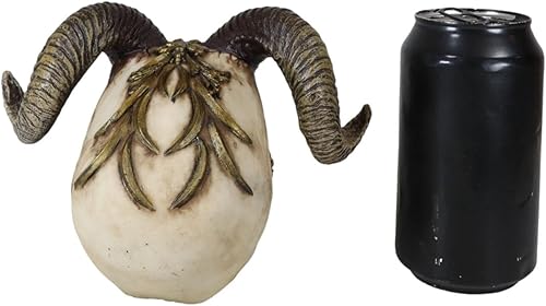 Miniatura 7 de Ebros Gift Día de los muertos El Diablo - Figura gigante de calavera demonio con cuernos y cráneos de demonio, infierno, diablo, cráneo, acento de