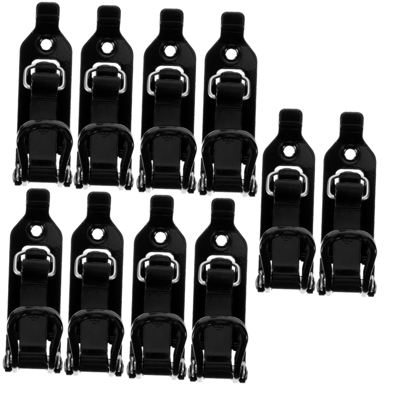 MUCKLILY 5sets 2pcs Car Mounting Rack Clamp Metal Shovel Holder for Roof Rack Sturdy Tool Stability and Stylish Design and Car Accessories for Organizing Workspace 2pcs*5