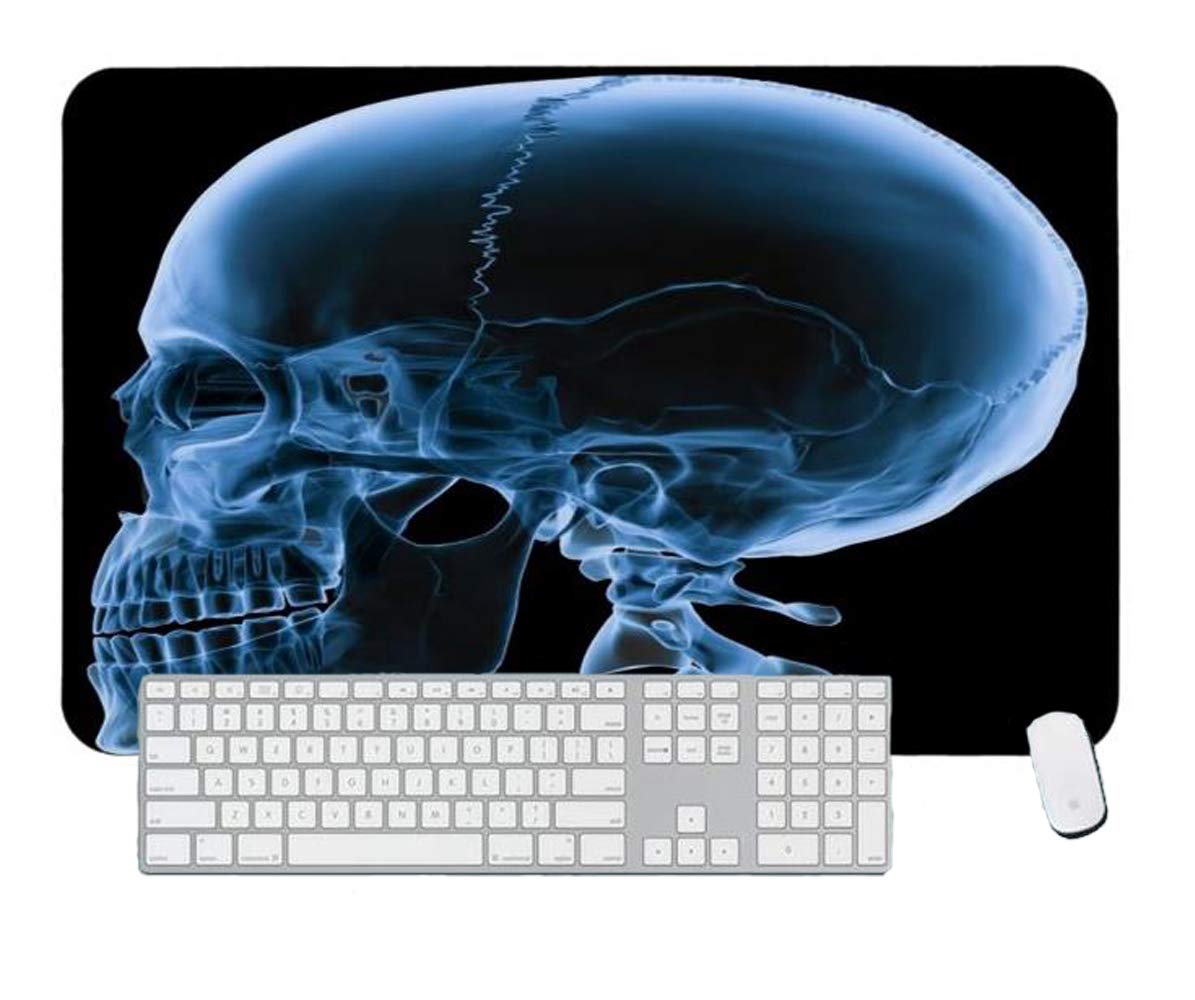 Gaming Mouse Pad X-Ray Skull for Desktop and Laptop 1 Pack 1200x600x3mm/47.2x23.6x1.1 in