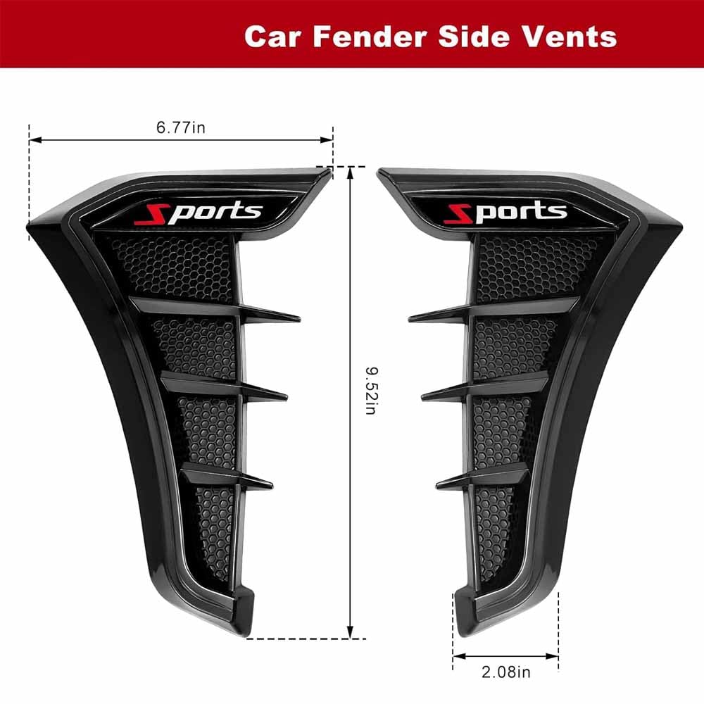 2 Pezzi Spoiler Canard Paraurti Anteriore per Fiat Tipo Kombi 358 I 2016-2020, Protezione Paraurti Splitter Winglets Fibra di Carbonio Spoiler Veicolo