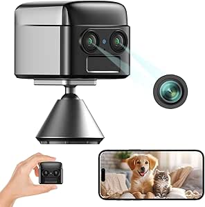 シルバー デュアルカメラスマートフォン 最新のデュアルカメラ・次世代4K 小型カメラ】 防犯カメラ 監視