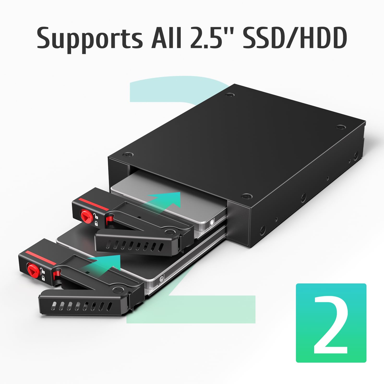 500GB 2.5インチ SATA SSD動作品 EXTERNAL CASE 共 Amazon.com: READYXIO SATA HDD & SSD Hot Swap Cage, 2 Bay 2.5