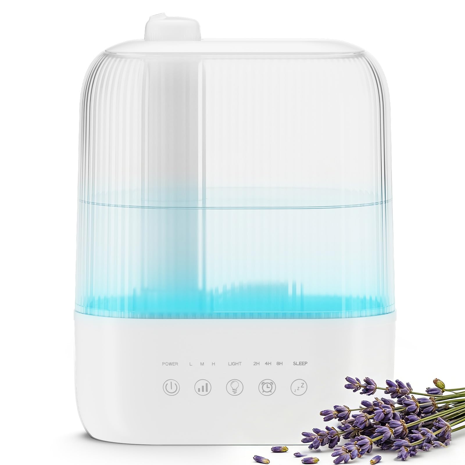 Ningbo Luowa Electric Appliances Co., Ltd. Electactic 2.8L Top Fill Humidifier, Essential Oil Diffuser & Cool Mist Humidifiers, Smart Humidity Control, Quiet Ultrasonic, 360° Nozzle, 7-Color Light for Bedroom, Home Office, 2.8l