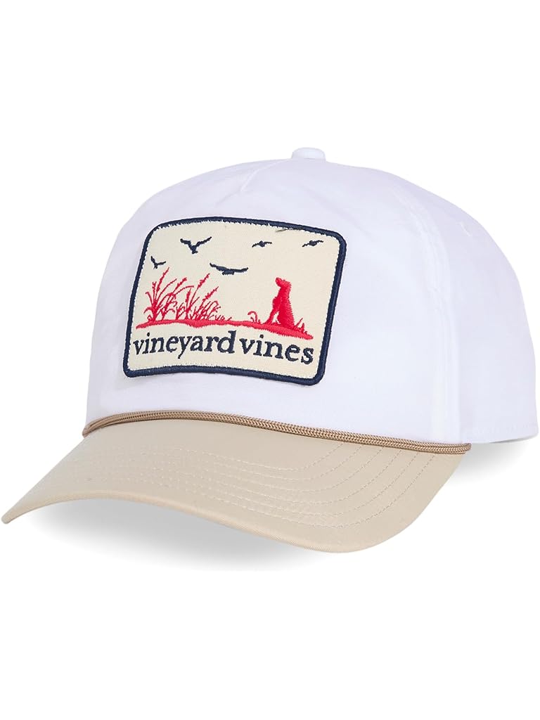 Beige Vineyard Vines Hunting Dog Silo 5-panel Hat