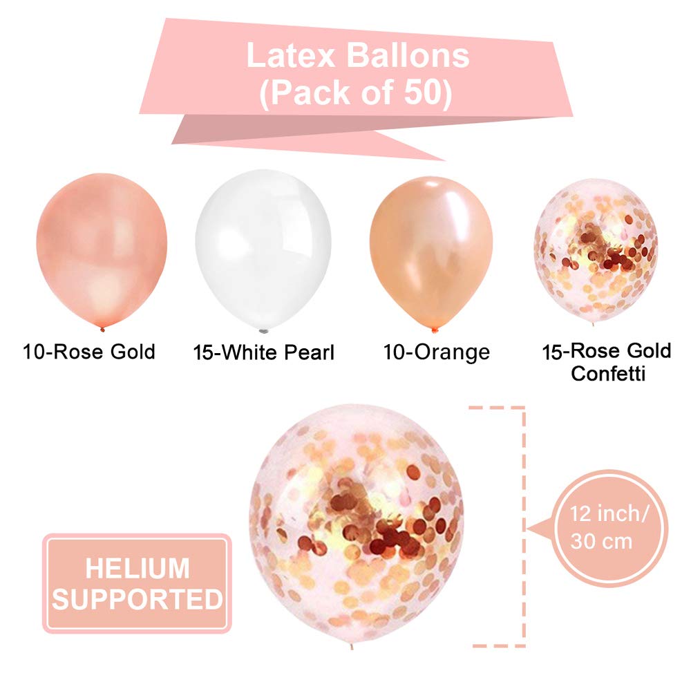 Palloncini Coriandoli Oro SKYIOL - 50 Pezzi 30cm Per Feste | Decorazioni Compleanno Matrimonio