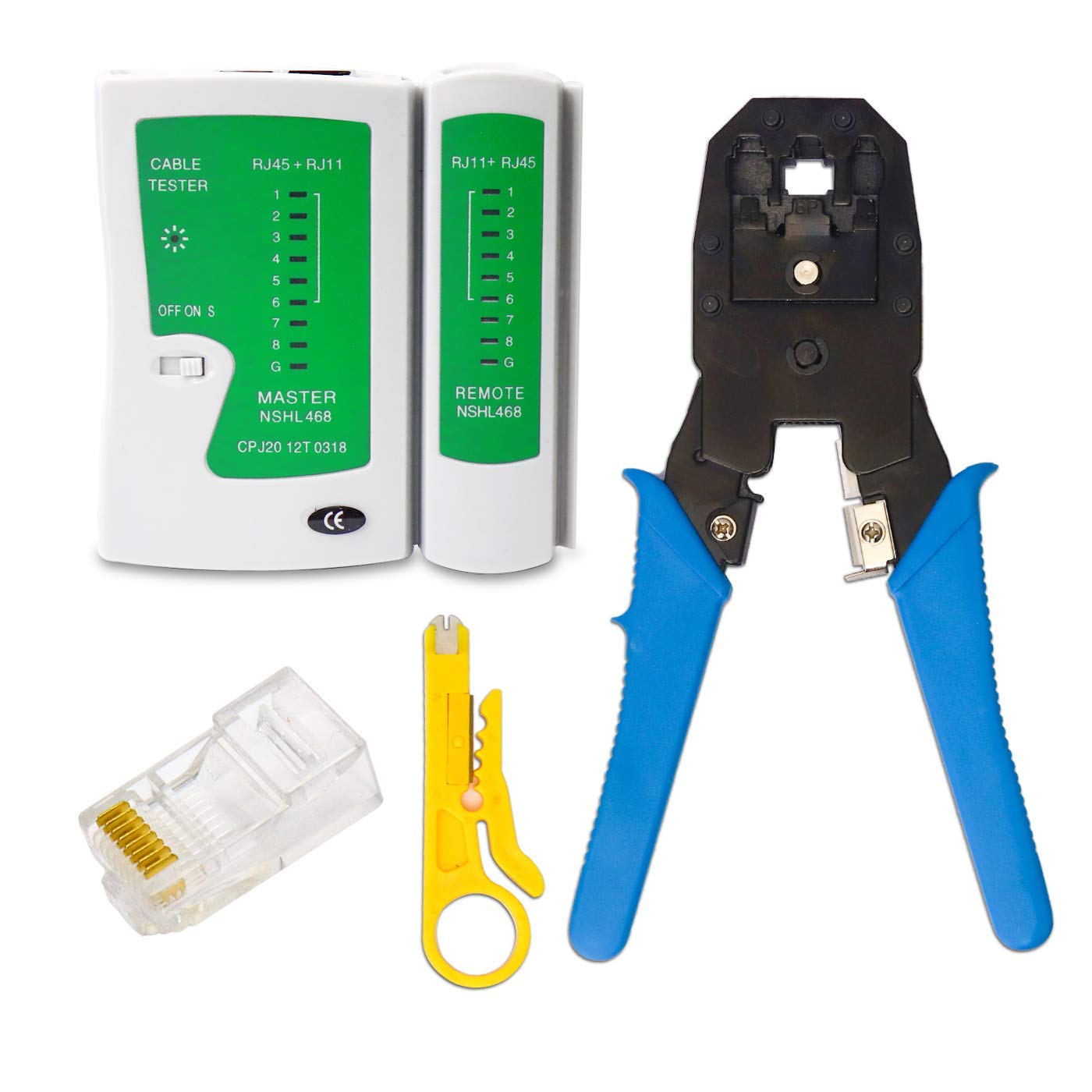 See full amazon price history chart for Electronic Spices 3 IN 1 Crimping Tool Kit with RJ45 - RJ11 Network Lan Cable Tester With 25 Connector (3 IN 1 Crimping Tool Kit) Electronic Spices 3 IN 1 Crimping Tool Kit with RJ45 - RJ11 Network Lan Cable Tester With 25 Connector (3 IN 1 Crimping Tool Kit) (B09QGXTMNC) Amazon Price History, Amazon Price Tracker