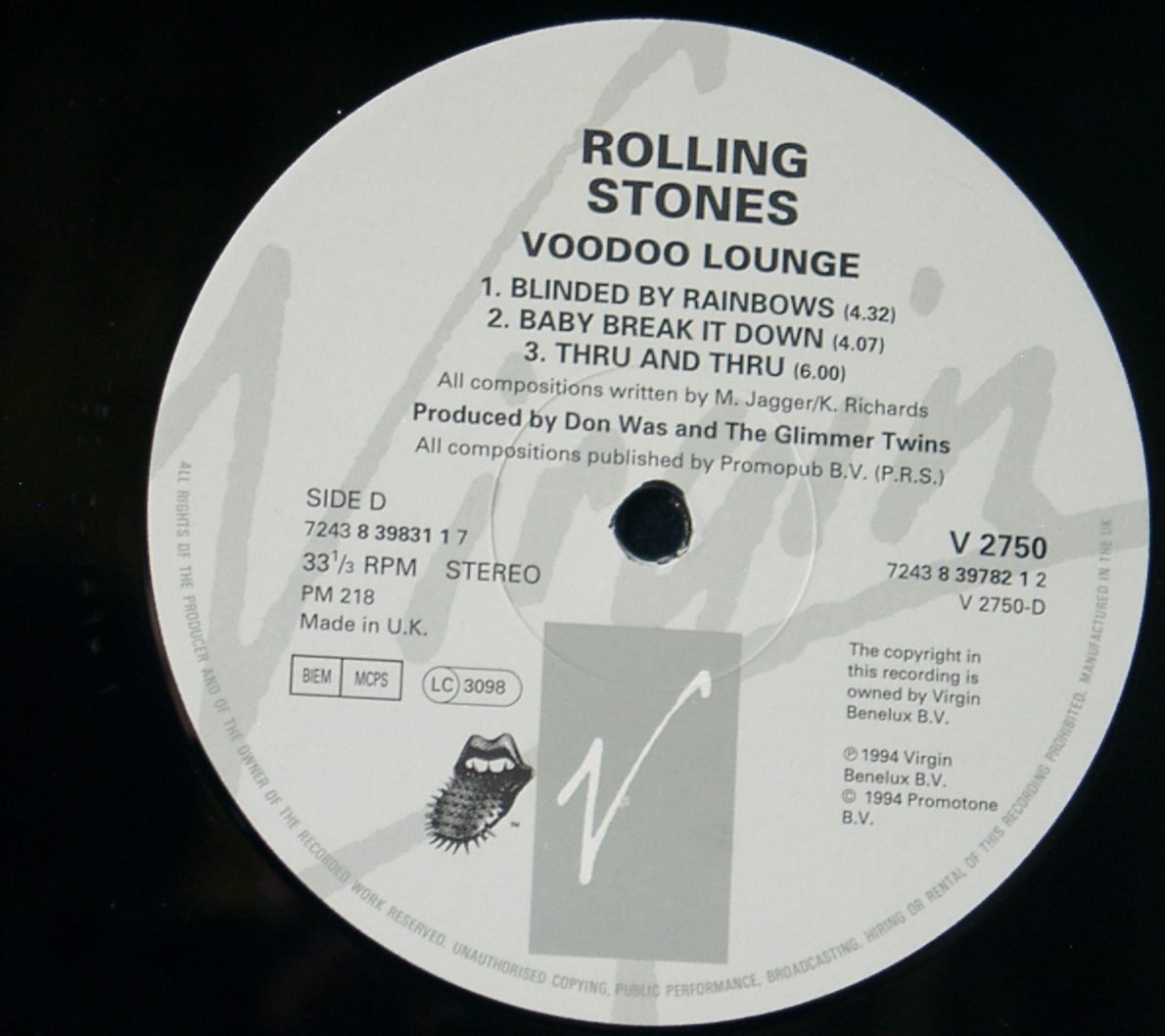 Voodoo Lounge (UK 1st pressing double vinyl LP)