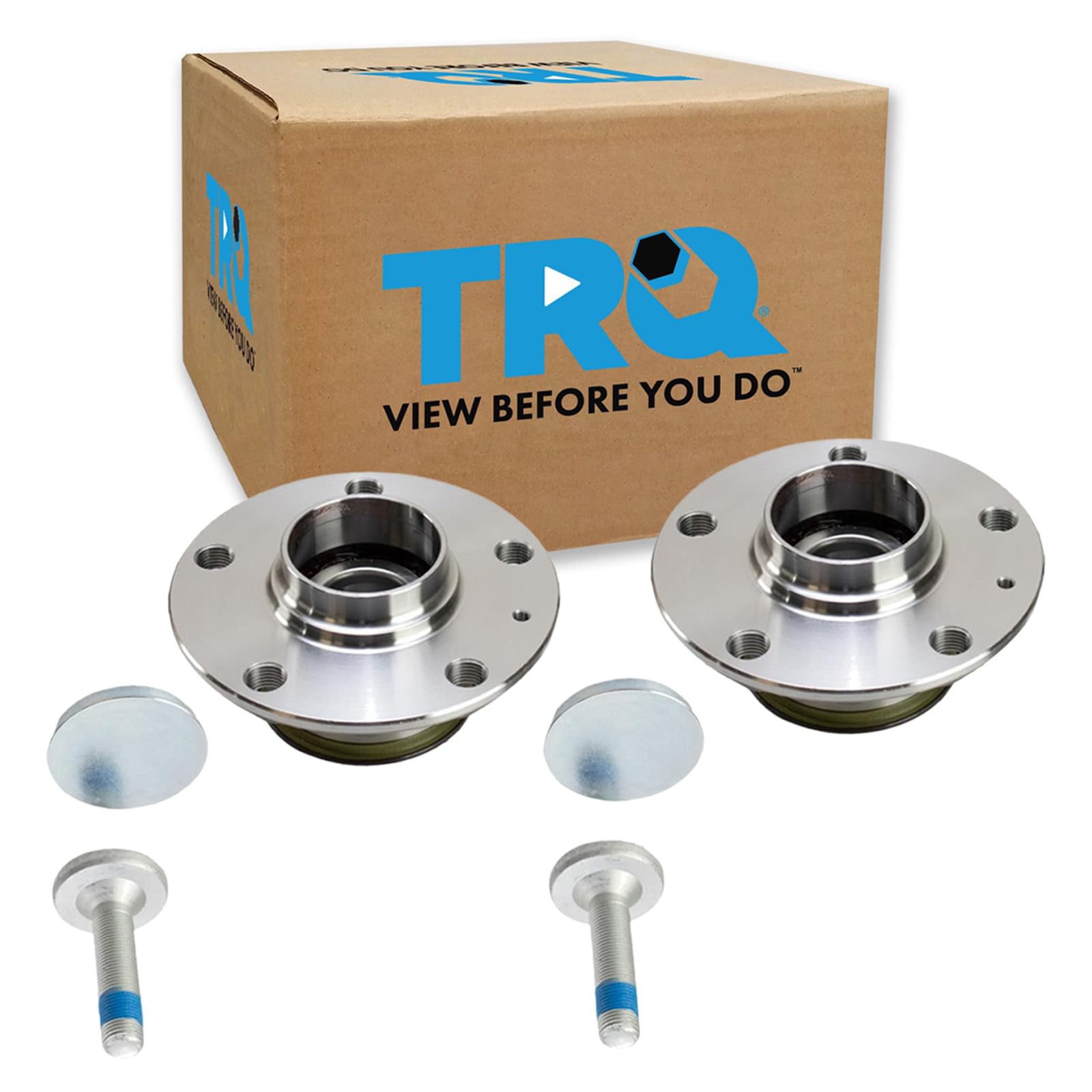 TRQ Rear Driver and Passenger Side Wheel Bearing and Hub Assembly Set 2