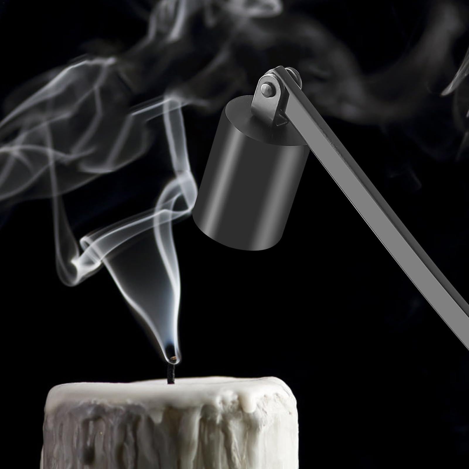 Eteignoir À Bougie, Éteignoir À Bougie avec Long Manche en Acier Inoxydable, Etouffoir Bougie pour Eteindre Les Flammes De La Mèche, pour La Plupart des Bougies